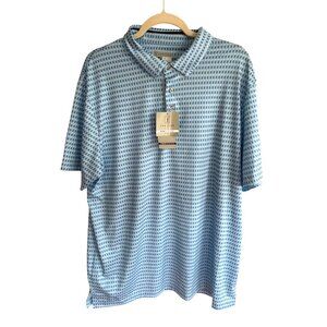 PGA Tour Pro Series Polo Shirt Men's XL Blue UPF 30 Stretch Athletic Fit NWT